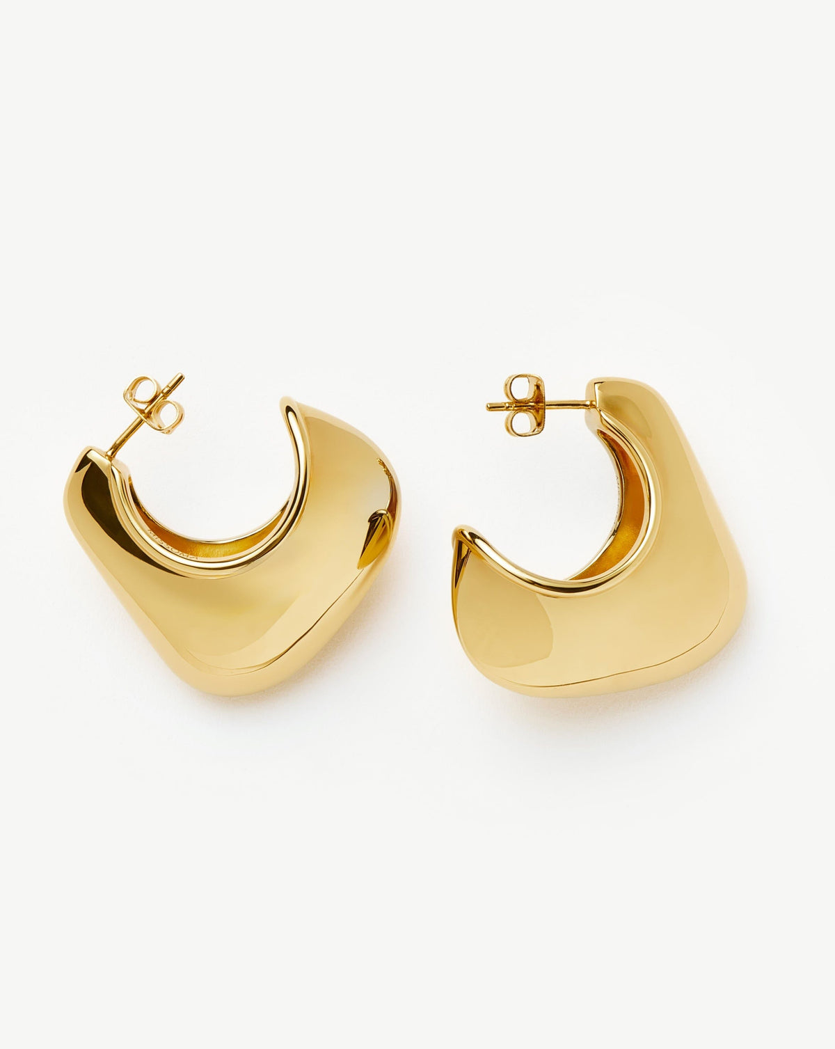 Hera Dome Large Hoop Earrings | 18ct Gold Plated