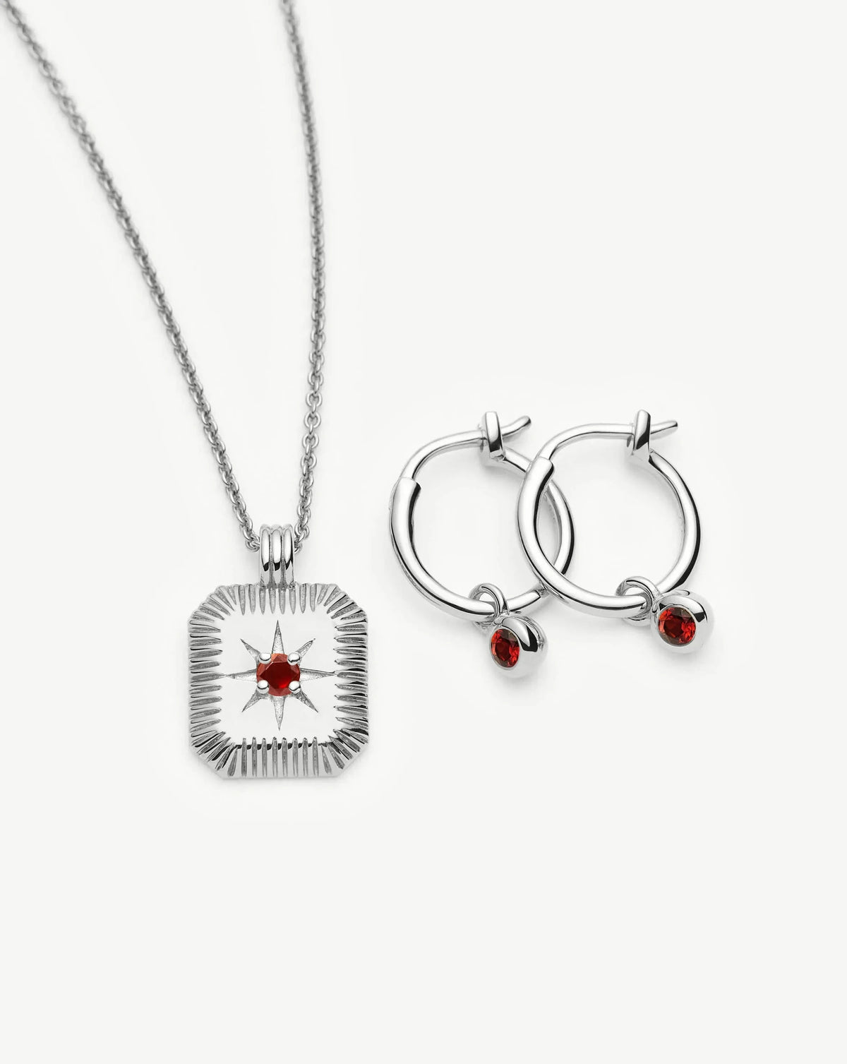 The Meaningful January Birthstone Set | Sterling Silver/Garnet