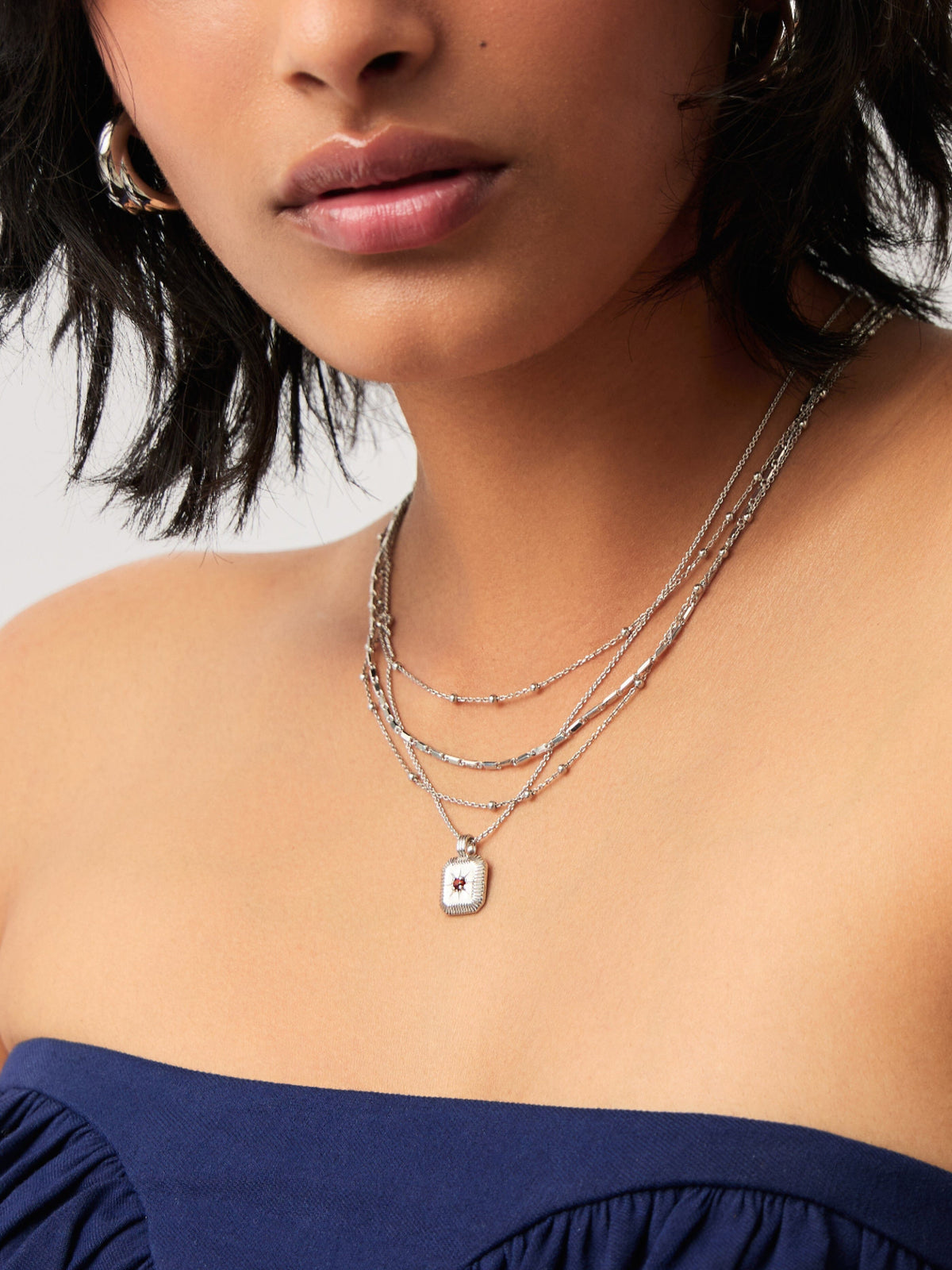 The Meaningful January Birthstone Set | Sterling Silver/Garnet