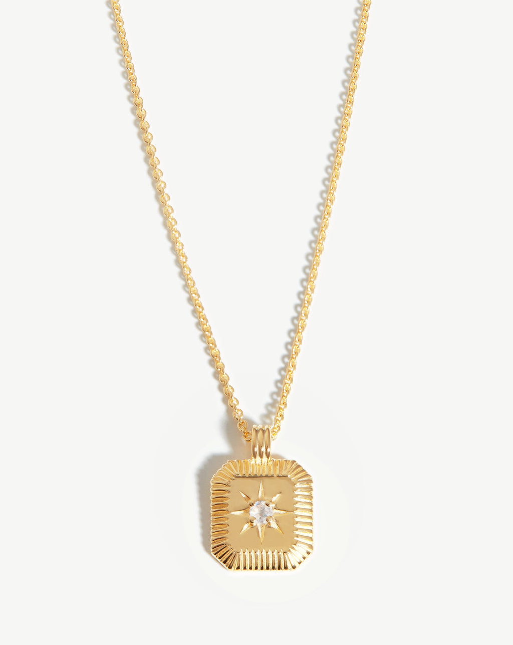 June Birthstone Pendant Necklace | 18ct Gold Vermeil/Rainbow Moonstone