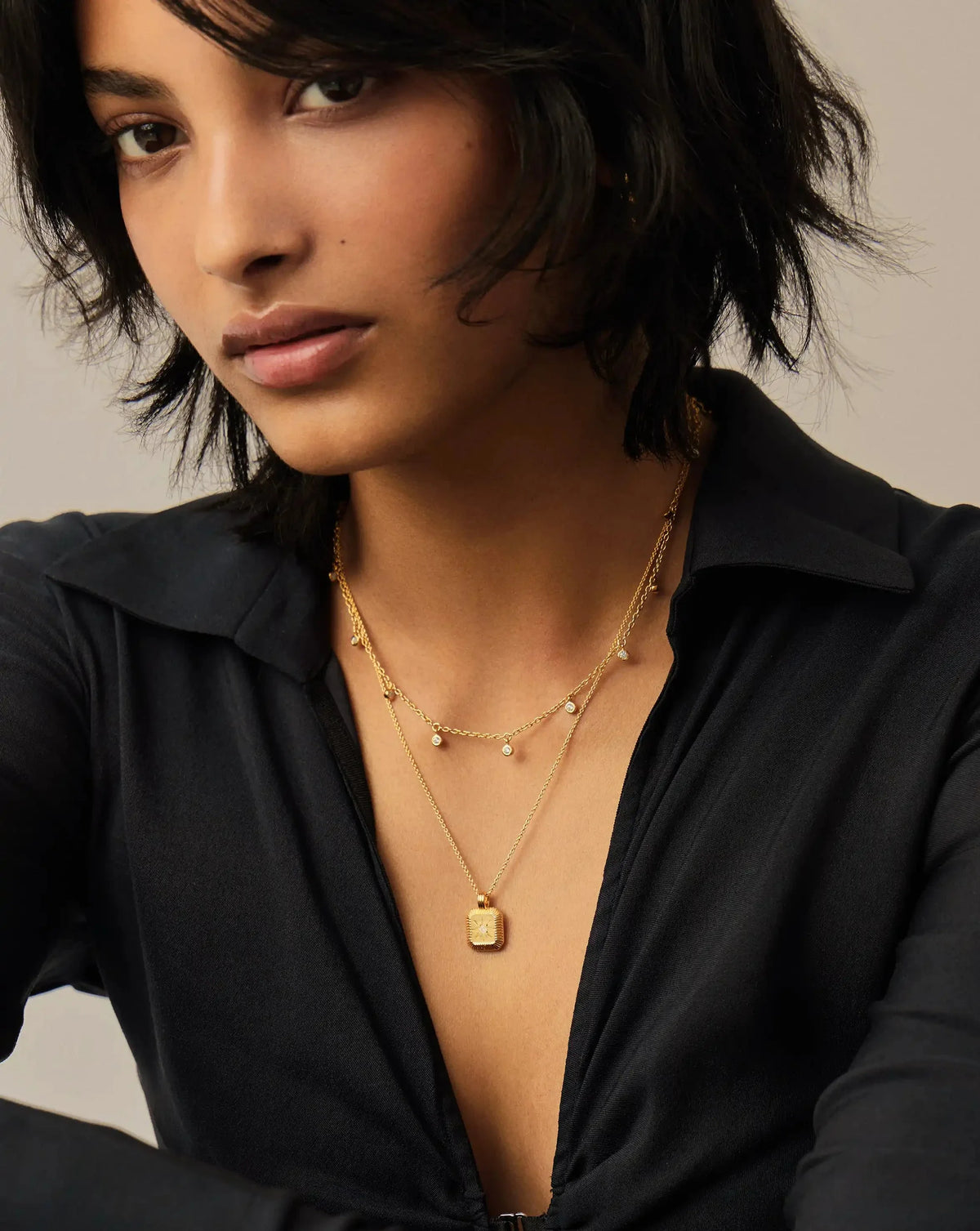 June Birthstone Pendant Necklace | 18ct Gold Vermeil/Rainbow Moonstone
