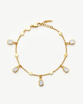 Lena Charm Bracelet | 18ct Gold Plated/Rainbow Moonstone