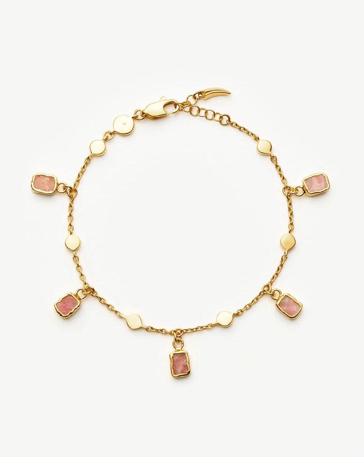 Lena Charm Bracelet | 18ct Gold Plated/Rhodochrosite