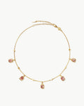 Lena Charm Choker | 18ct Gold Plated/Rhodochrosite
