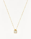 Lena Charm Necklace | 18ct Gold Plated/Rainbow Moonstone