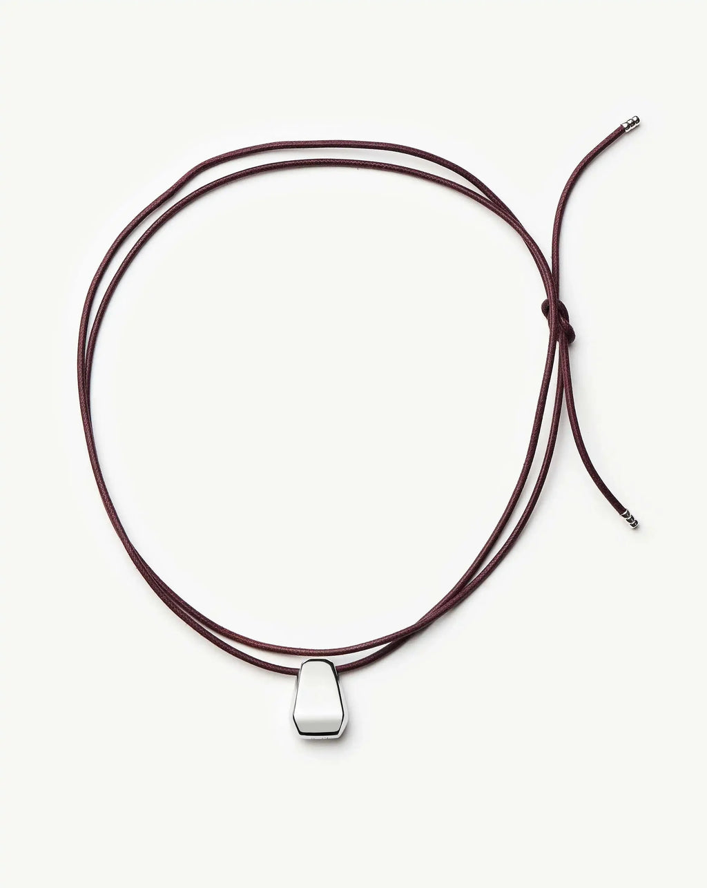 Lucy Williams Arco Cord Necklace | Silver Plated