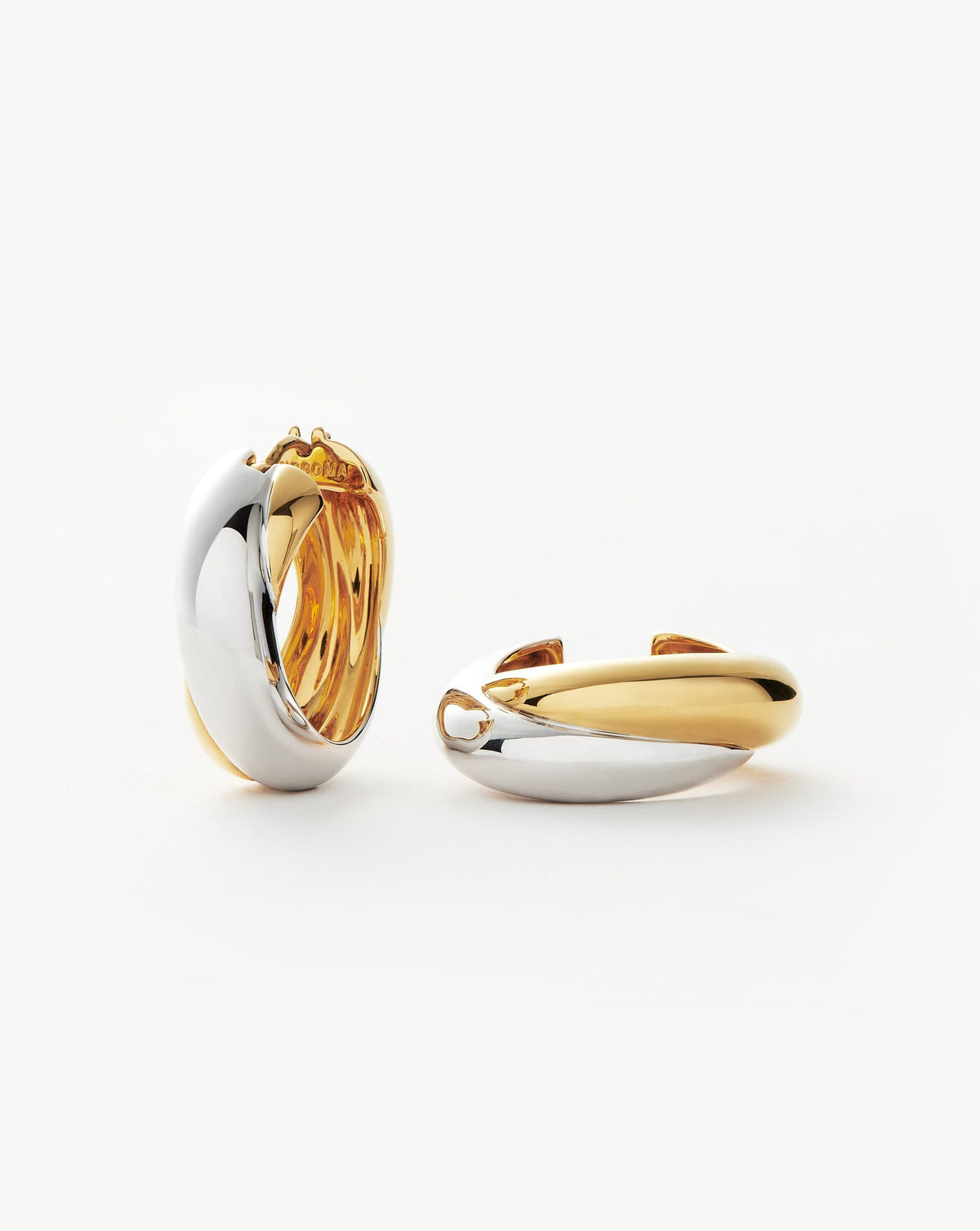 Lucy Williams Chunky Entwine Medium Hoop Earrings | Mixed Metal