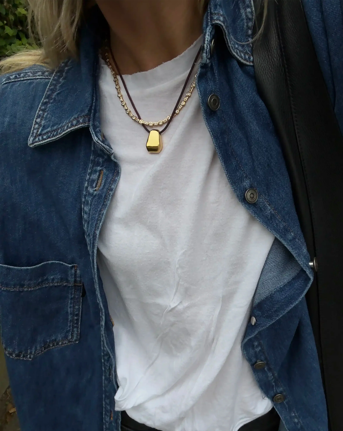 Lucy Williams Engravable Arco Cord Necklace | 18ct Gold Plated