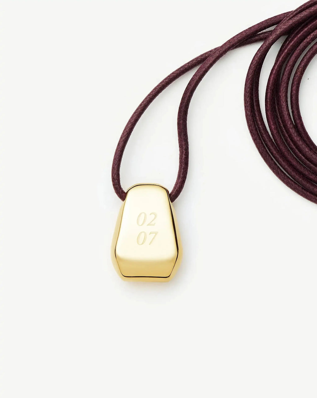 Lucy Williams Engravable Arco Cord Necklace | 18ct Gold Plated