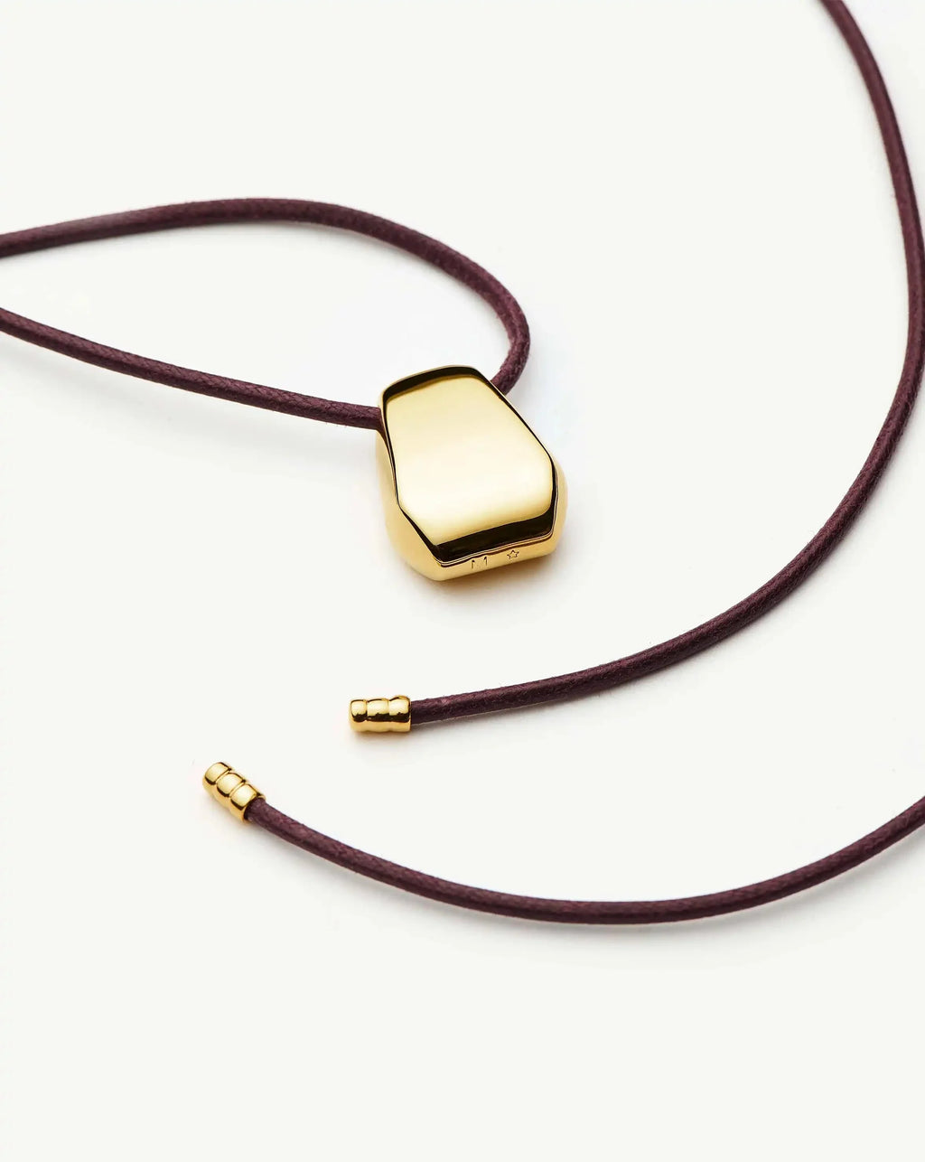 Lucy Williams Engravable Arco Cord Necklace | 18ct Gold Plated