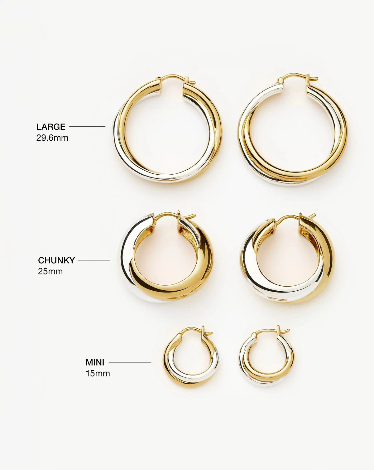 Lucy Williams Entwine Small Hoop Earrings | Mixed Metal