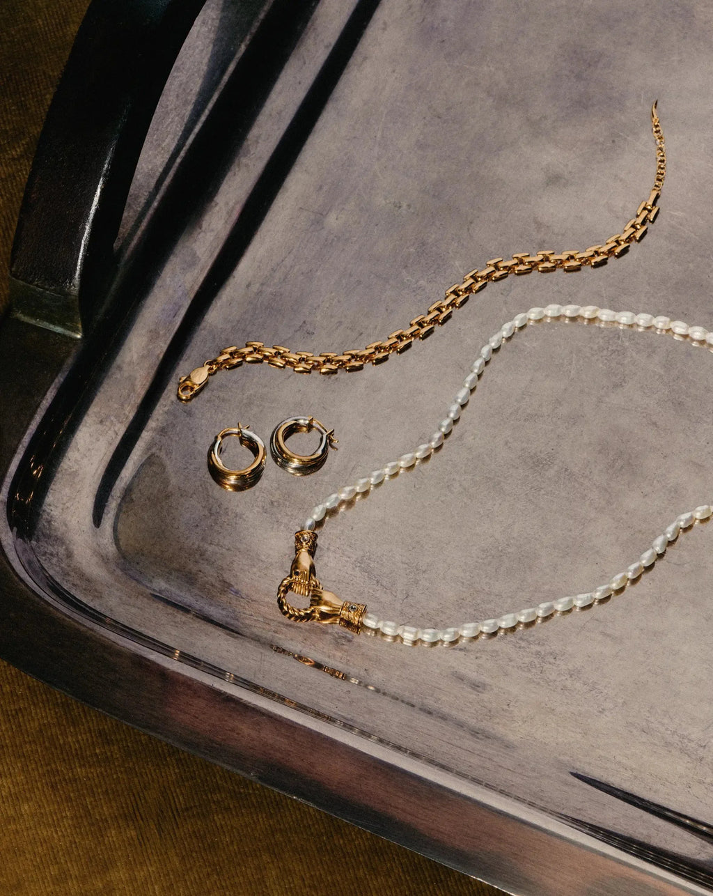 Lucy Williams Entwine Small Hoop Earrings | Mixed Metal