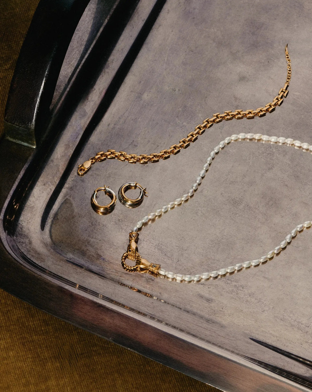 Lucy Williams Entwine Small Hoop Earrings | Mixed Metal