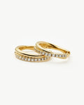 Lucy Williams Solid Gold Diamond Entwine Huggies | 9ct Solid Yellow Gold/Lab Grown Diamonds