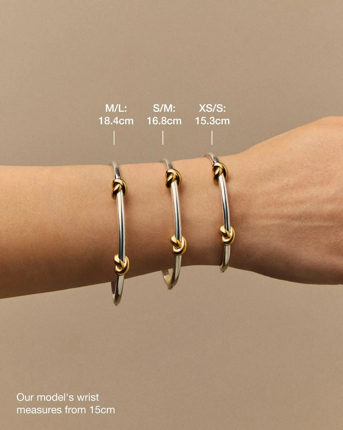 Lucy Williams Knot Hinged Bangle | Mixed Metal