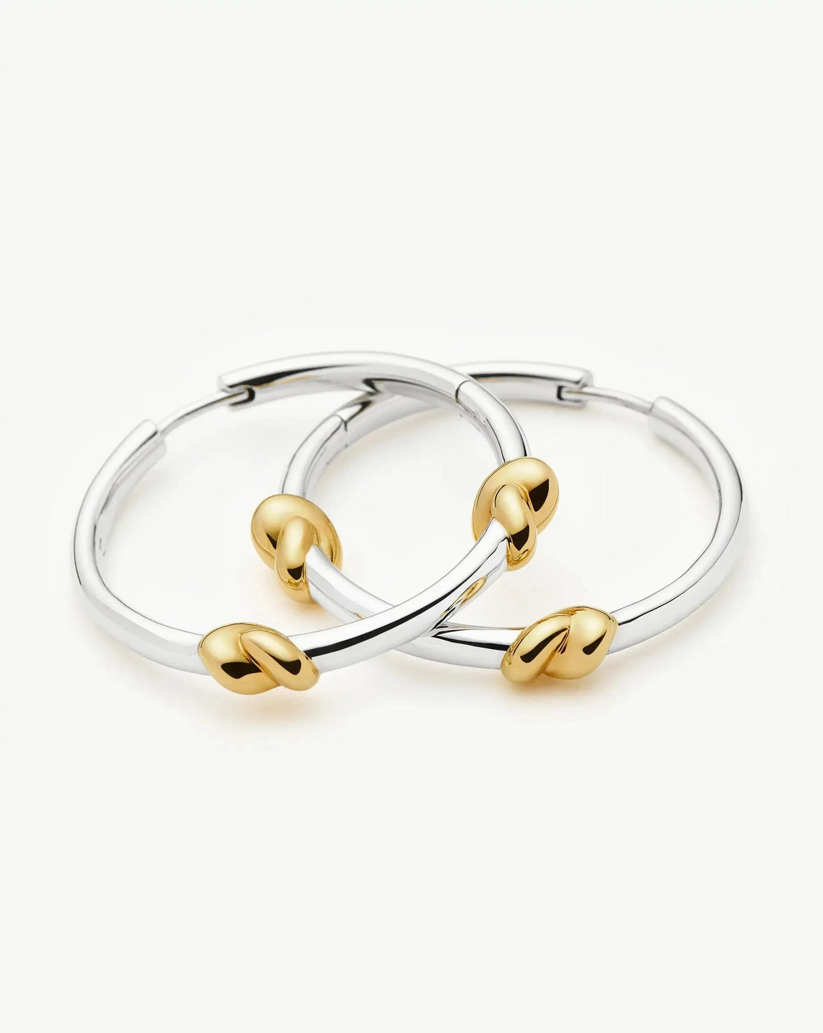 Lucy Williams Medium Knot Hoop Earrings | Mixed Metal