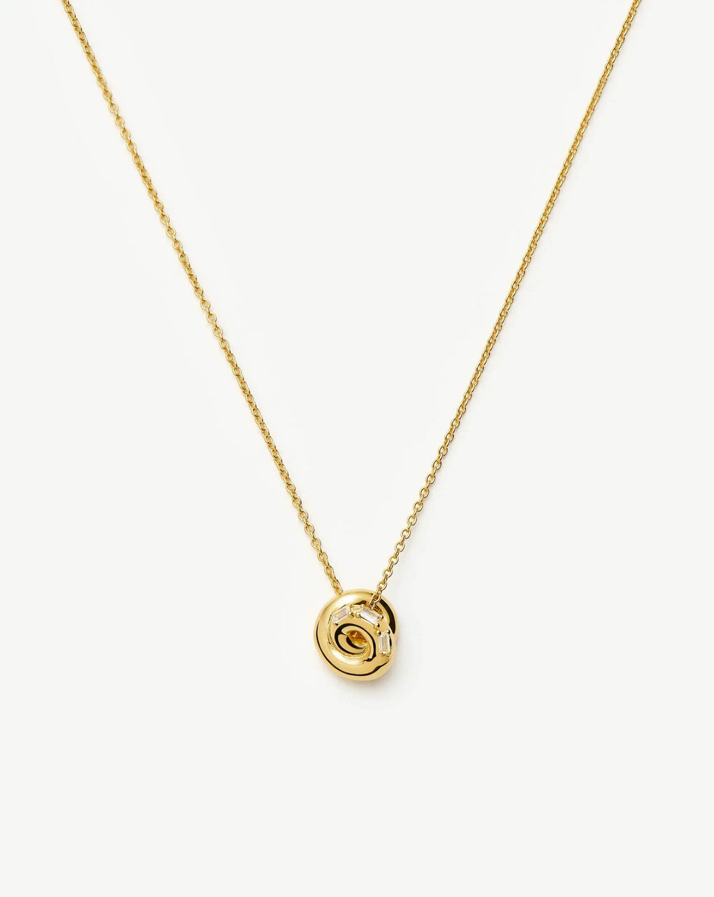 Lucy Williams Pavé Knot Pendant Necklace  | 18ct Gold Plated