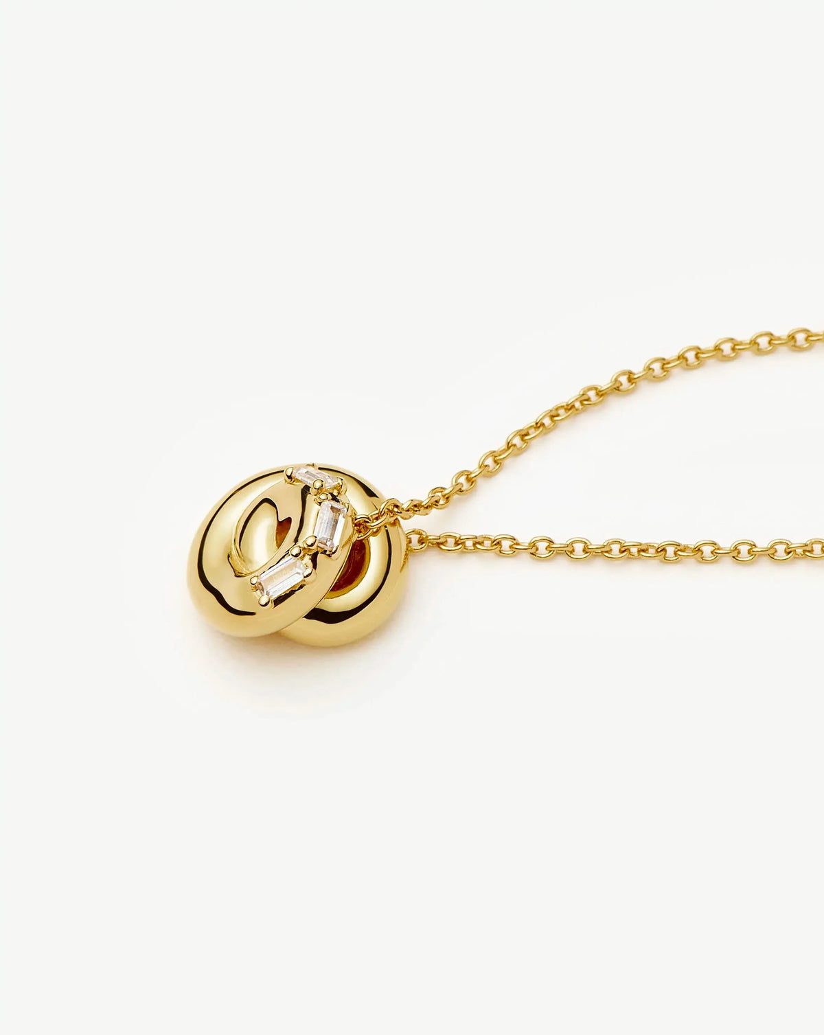 Lucy Williams Pavé Knot Pendant Necklace  | 18ct Gold Plated