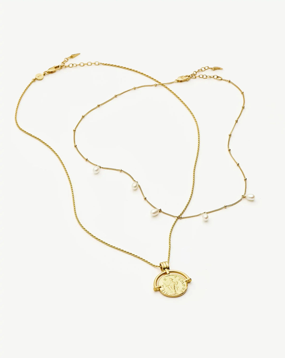 The Signature Pearl Necklace Set | 18ct Gold Vermeil-18ct Gold Plated/Pearl