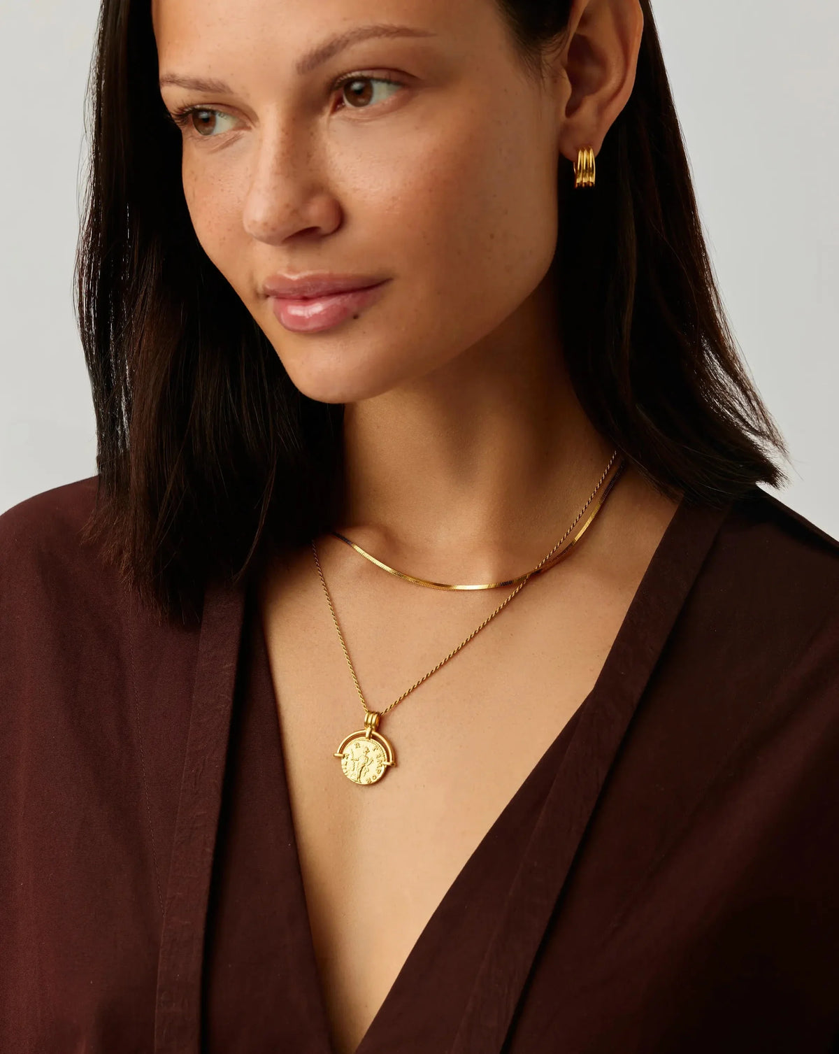 The Roman Arc Necklace Set | 18ct Gold Plated /  18ct Gold Plated Vermeil