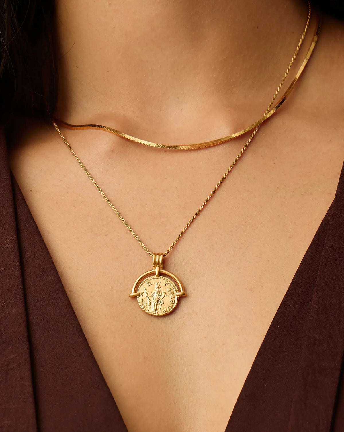 The Roman Arc Necklace Set | 18ct Gold Plated /  18ct Gold Plated Vermeil