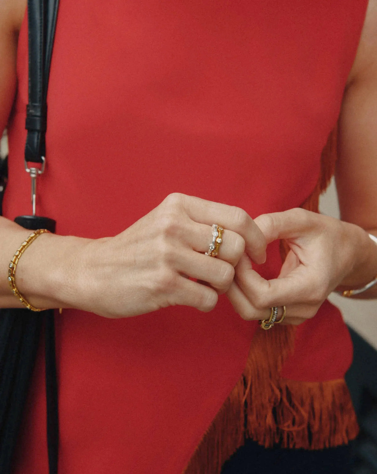 Lucy Williams Stackable Tennis Ring | 18ct Gold Plated