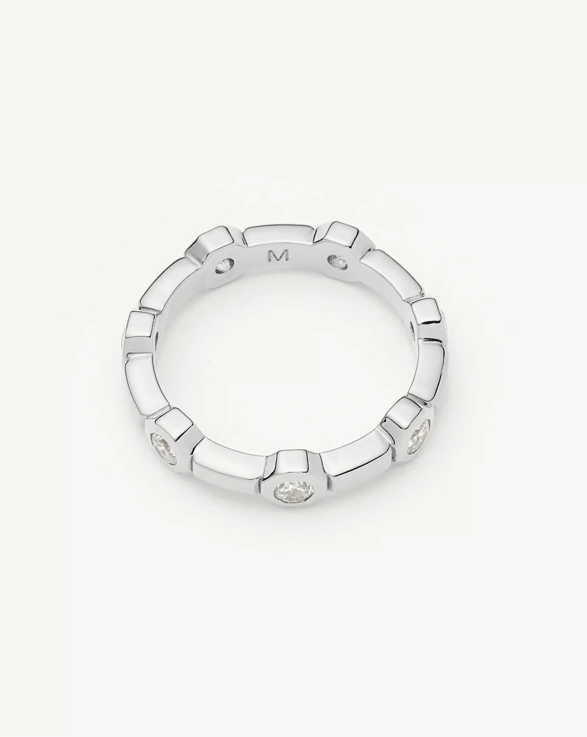 Lucy Williams Stackable Tennis Ring | Silver Plated