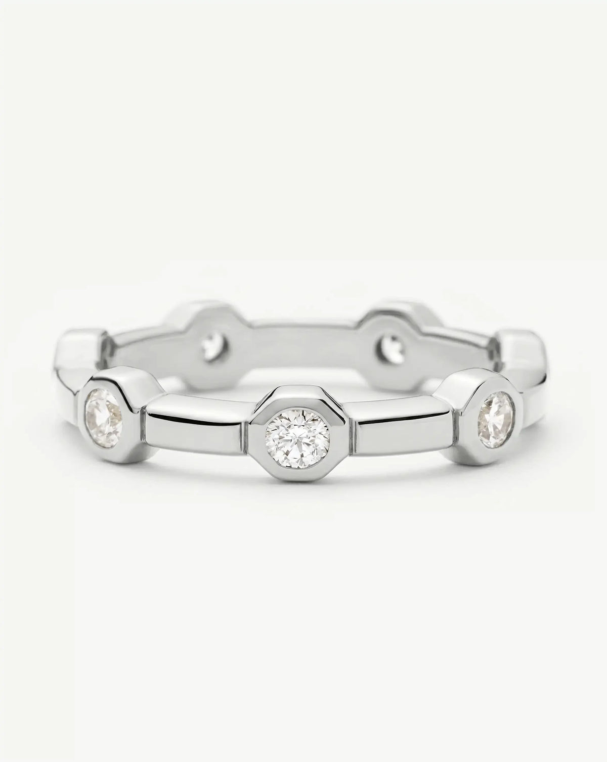 Lucy Williams Stackable Tennis Ring | Silver Plated