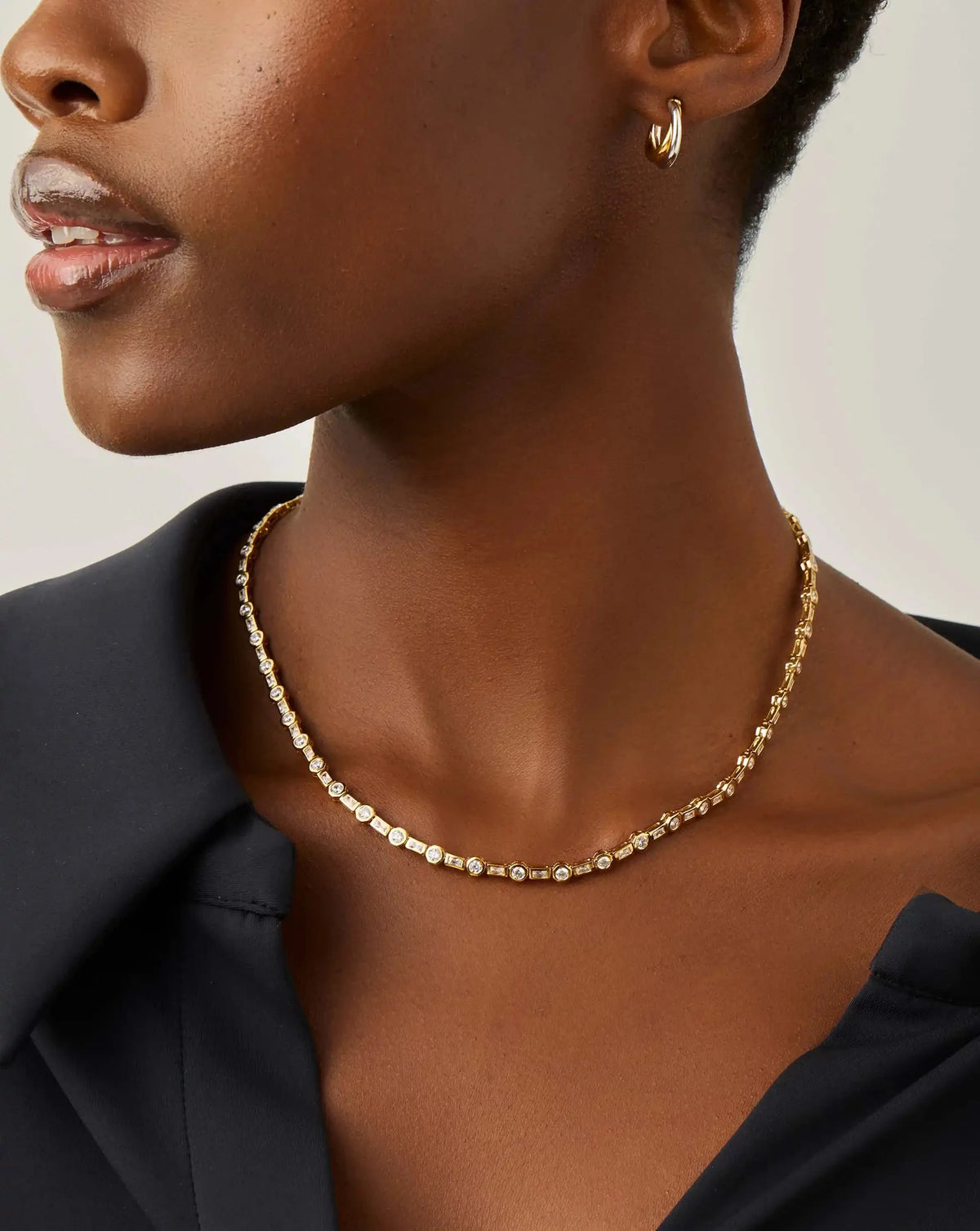 Lucy Williams Tennis Necklace | 18ct Gold Plated