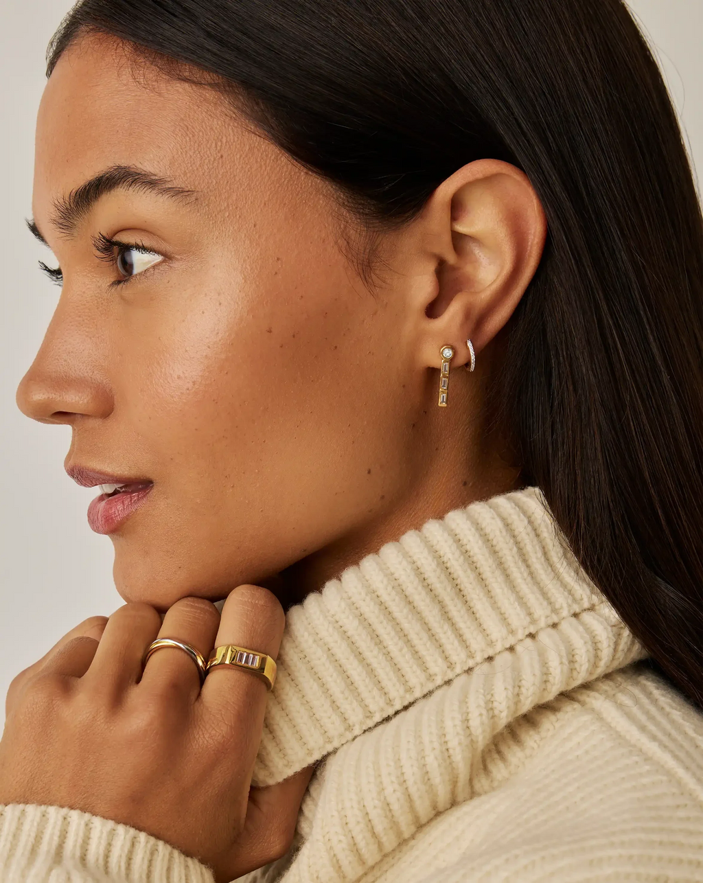 Lucy Williams Tennis Small Drop Earrings | 18ct Gold Vermeil
