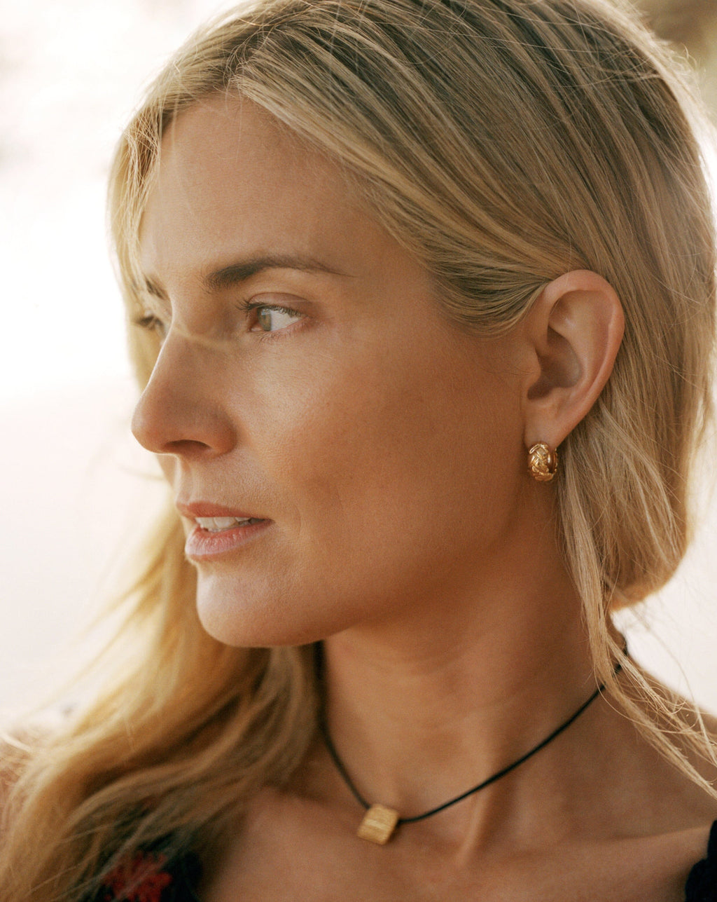 Lucy Williams Waffle Mini Hoop Earrings | 18ct Gold Plated
