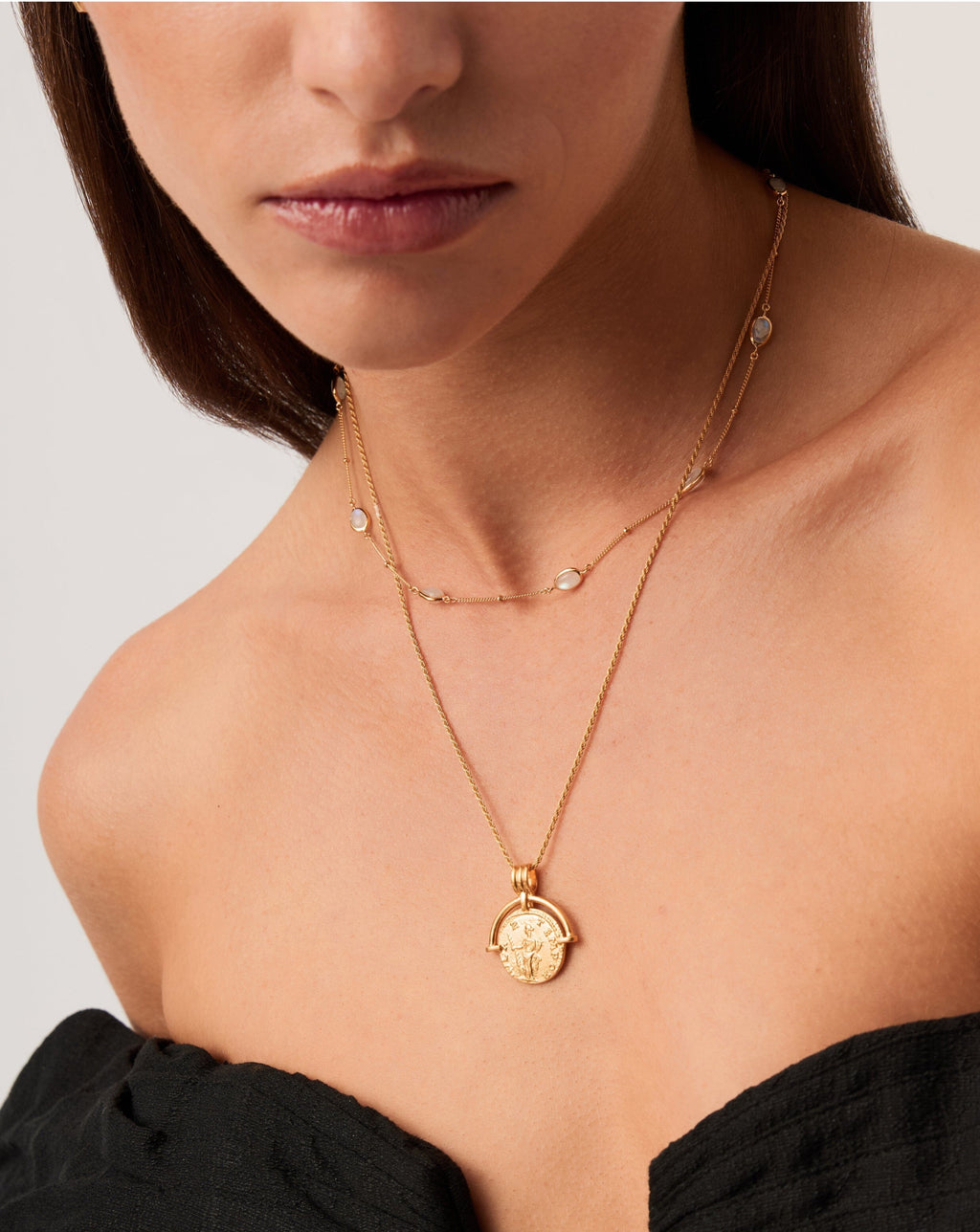 Magma Gemstone Charm Choker | 18ct Recycled Gold Vermeil on Recycled Sterling Silver