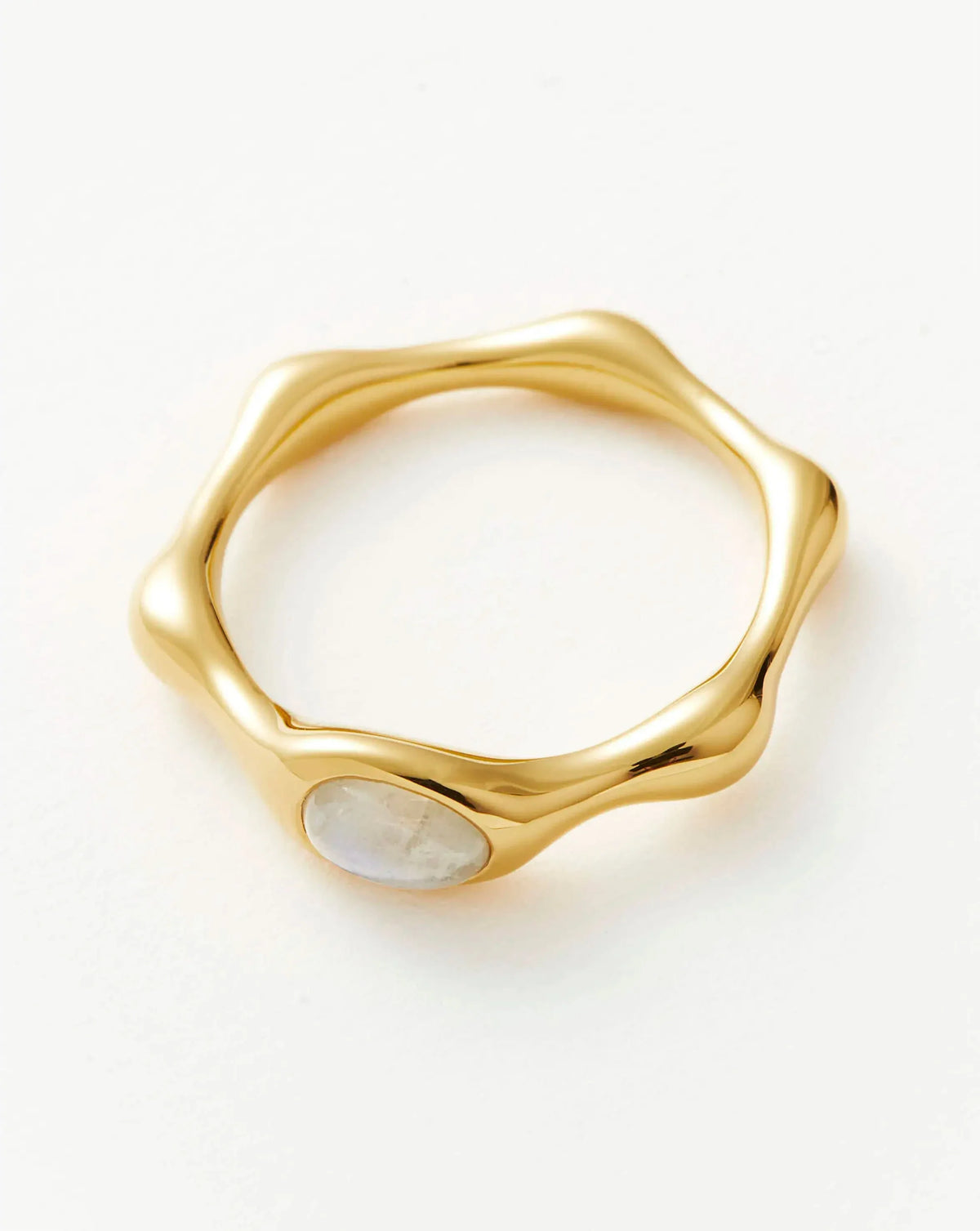 Magma Gemstone Stacking Ring | 18ct Gold Plated