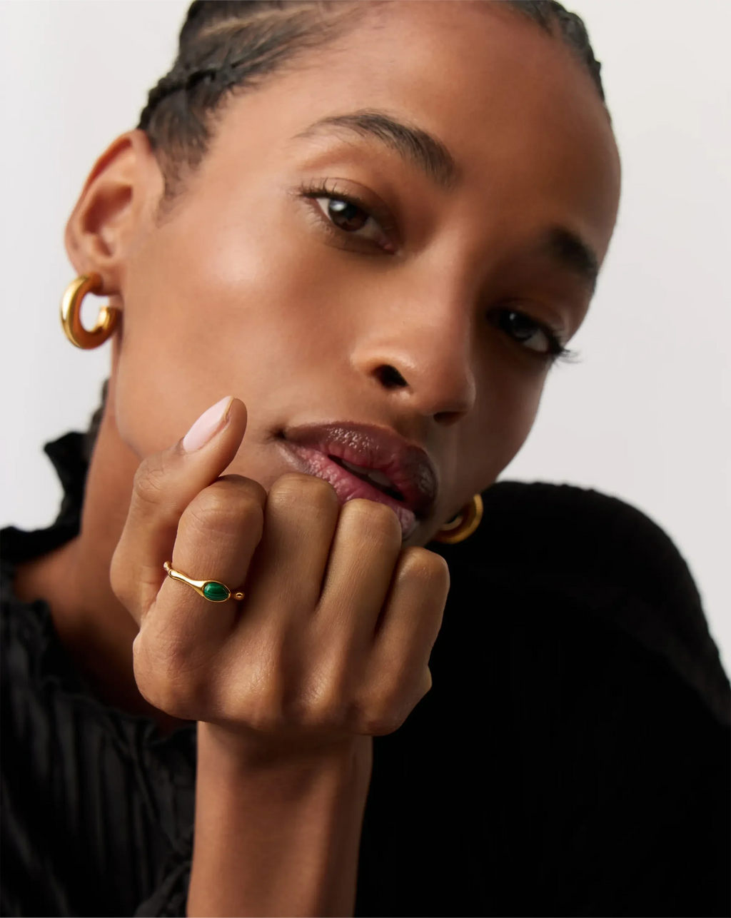 Magma Gemstone Stacking Ring | 18ct Gold Plated
