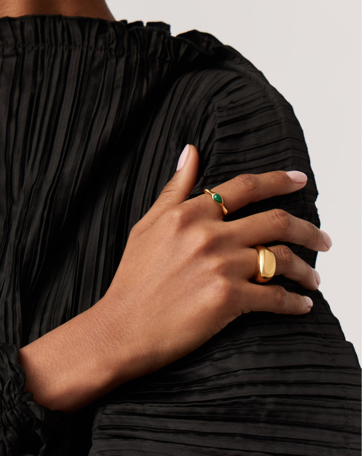 Magma Gemstone Stacking Ring | 18ct Gold Plated