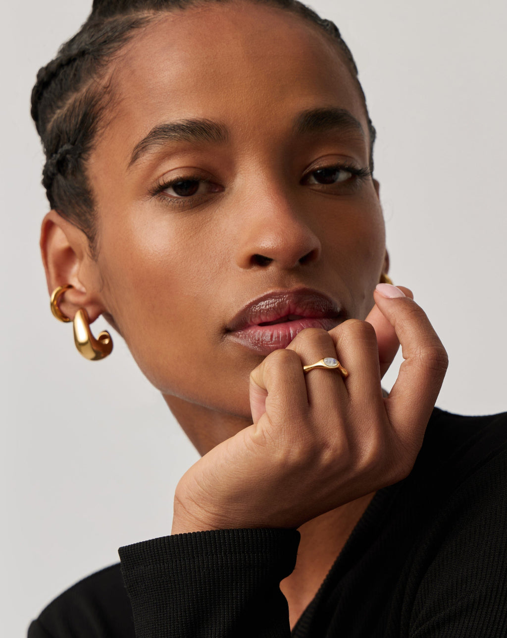 Magma Gemstone Stacking Ring | 18ct Gold Plated
