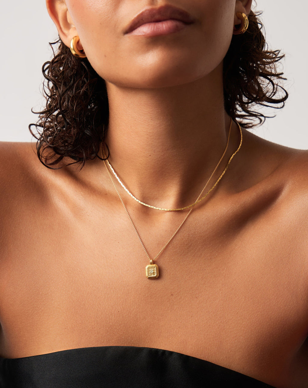March Birthstone Pendant Necklace | 18ct Gold Vermeil/Milky Aquamarine