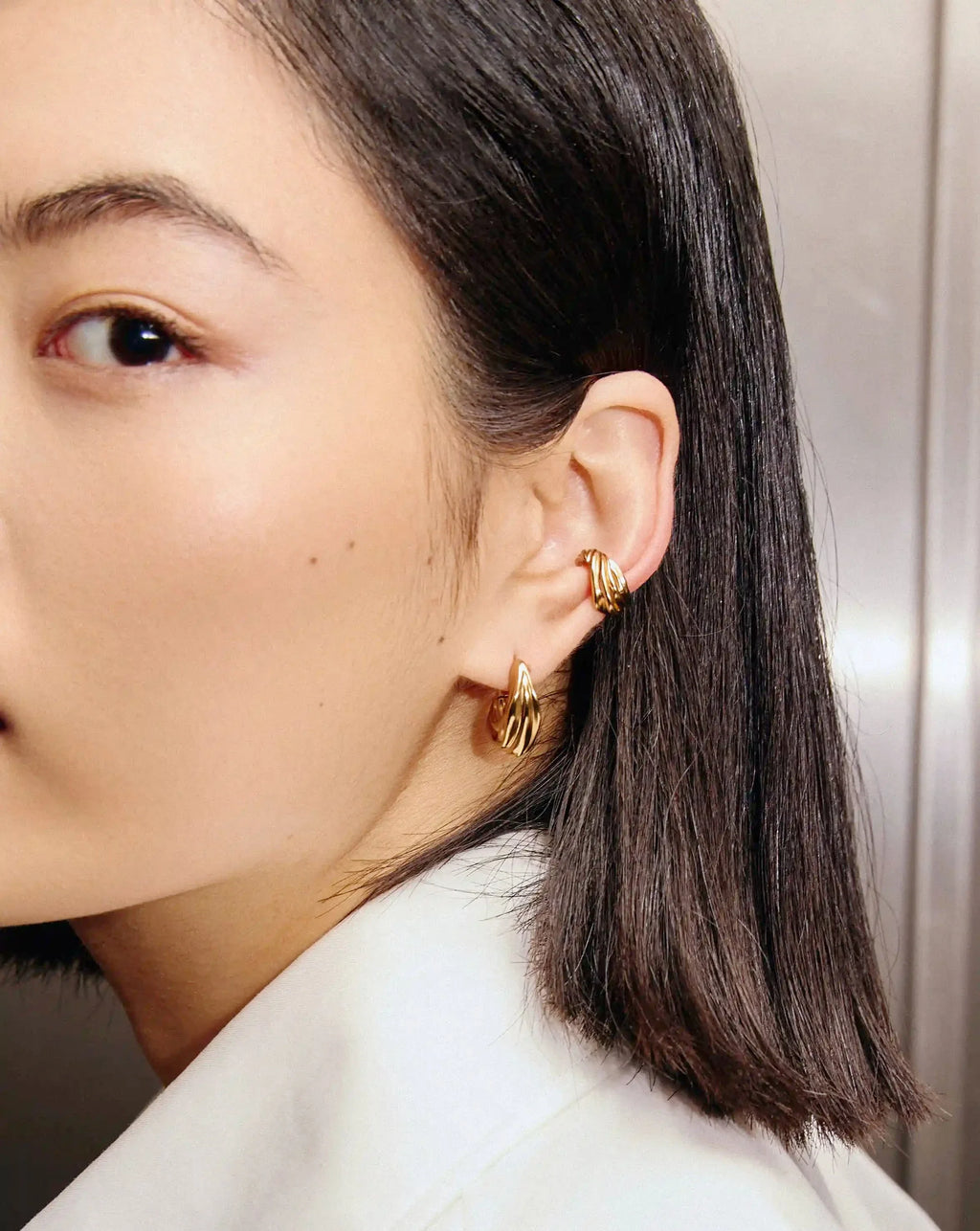 MARKGONG Draped Ear Cuff | 18ct Gold Plated