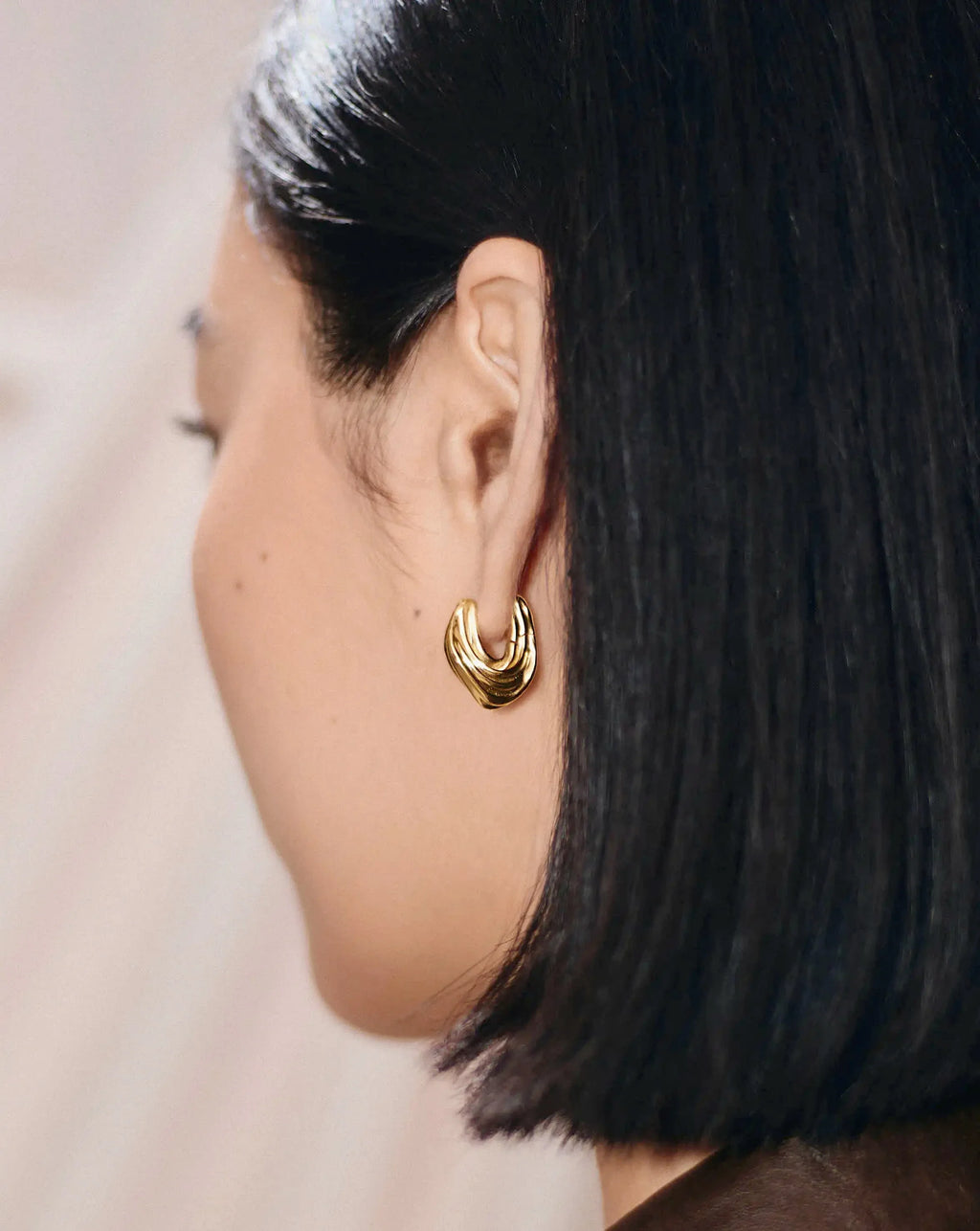 MARKGONG Draped Hoop Earrings | 18ct Gold Plated