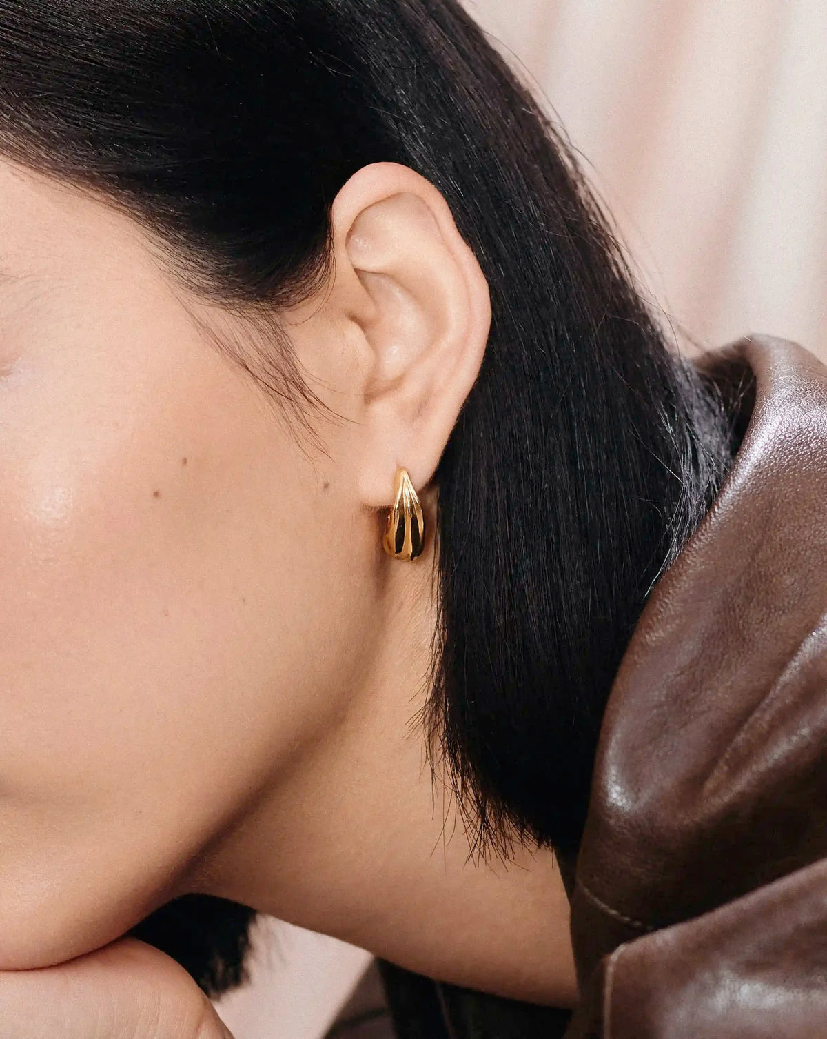 MARKGONG Draped Hoop Earrings | 18ct Gold Plated