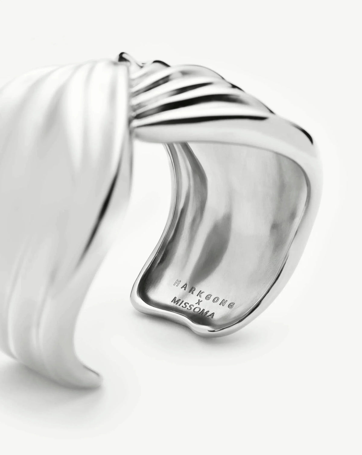 MARKGONG Draped Statement Cuff | Silver Plated