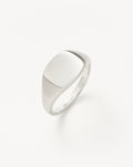 Mens Engravable Signet Ring | Sterling Silver