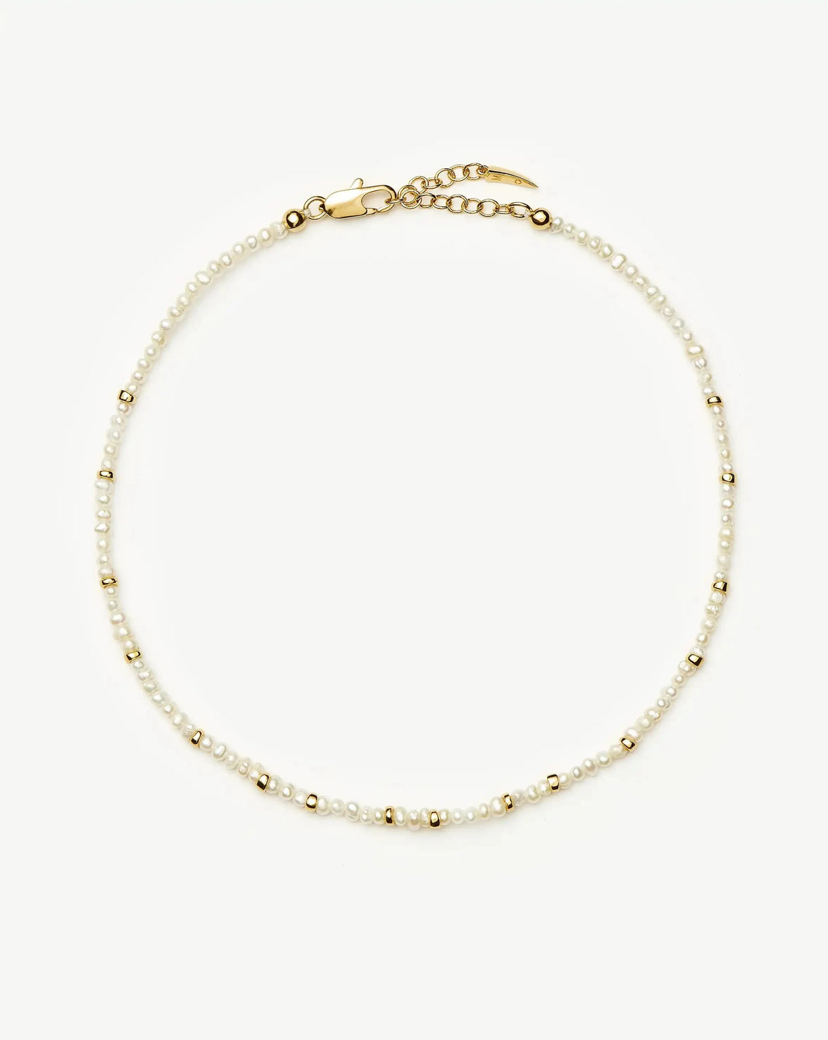 Micro Pearl Beaded Anklet | 18ct Gold Plated/Pearl