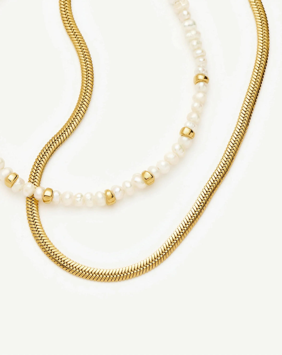 The Everyday Pearl Bracelet Set | 18ct Gold Plated/Pearl