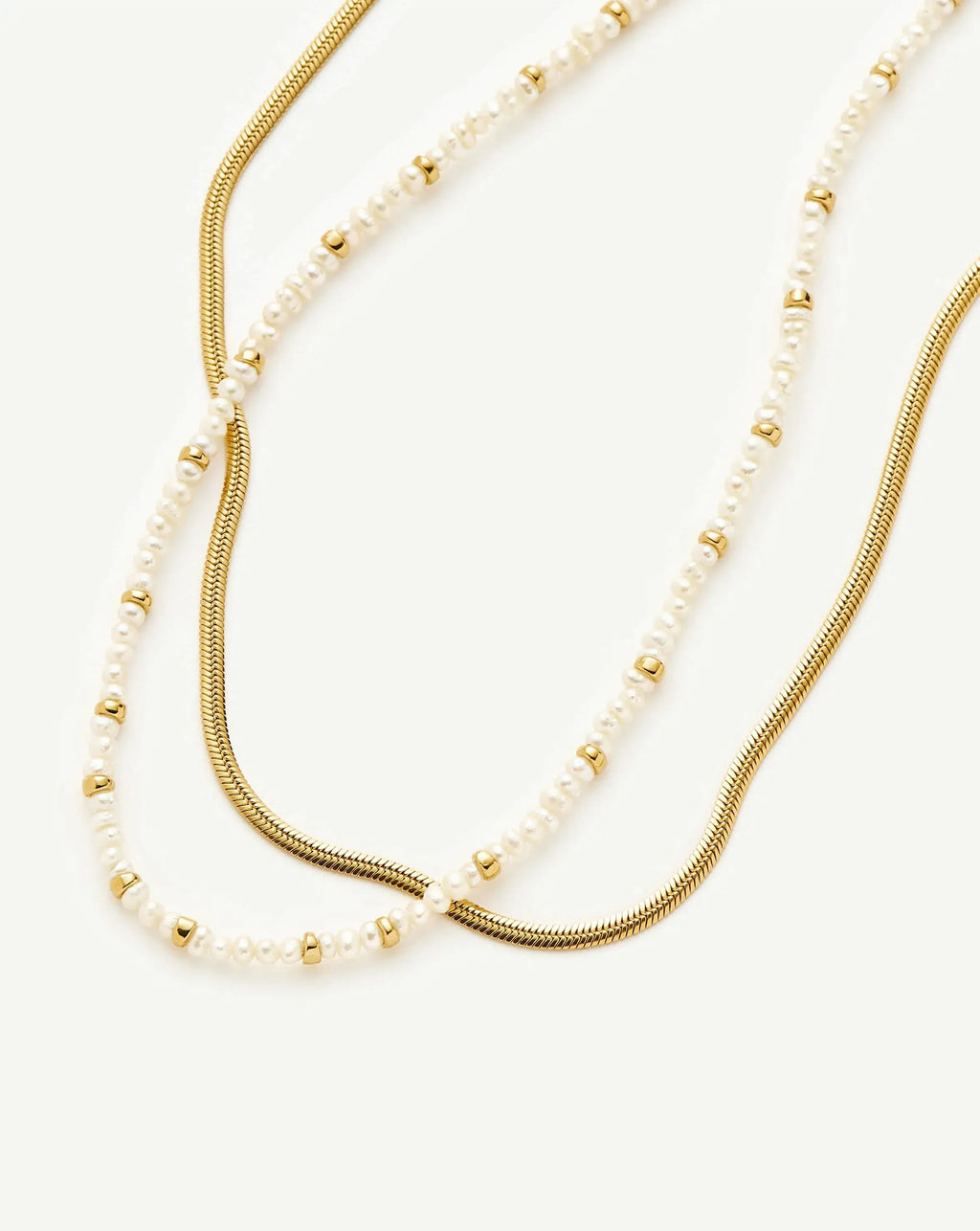 The Everyday Pearl Necklace Set | 18ct Gold Plated/Pearl
