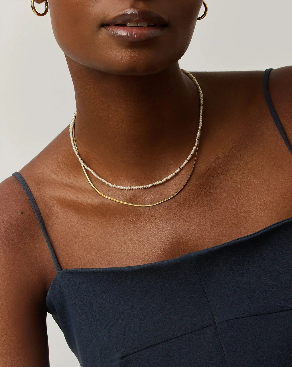 The Everyday Pearl Necklace Set | 18ct Gold Plated/Pearl