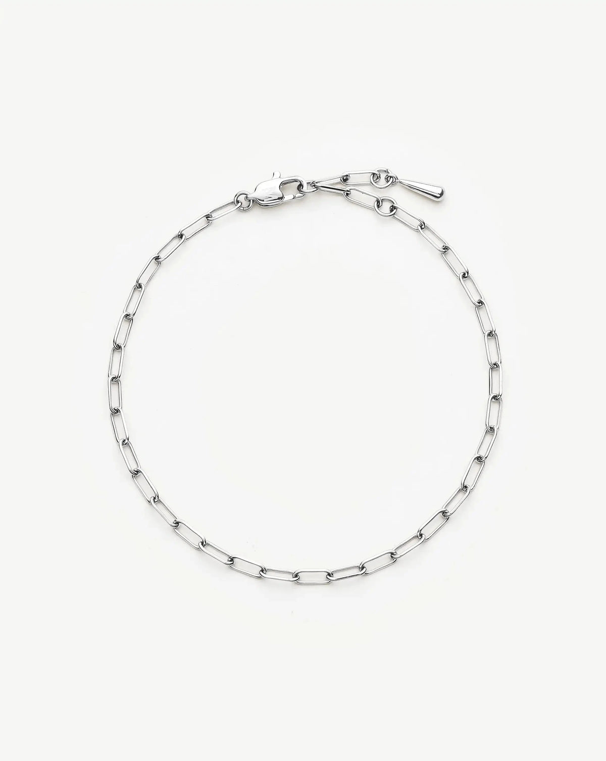 Mini Paperclip Chain Bracelet | Platinum Plated