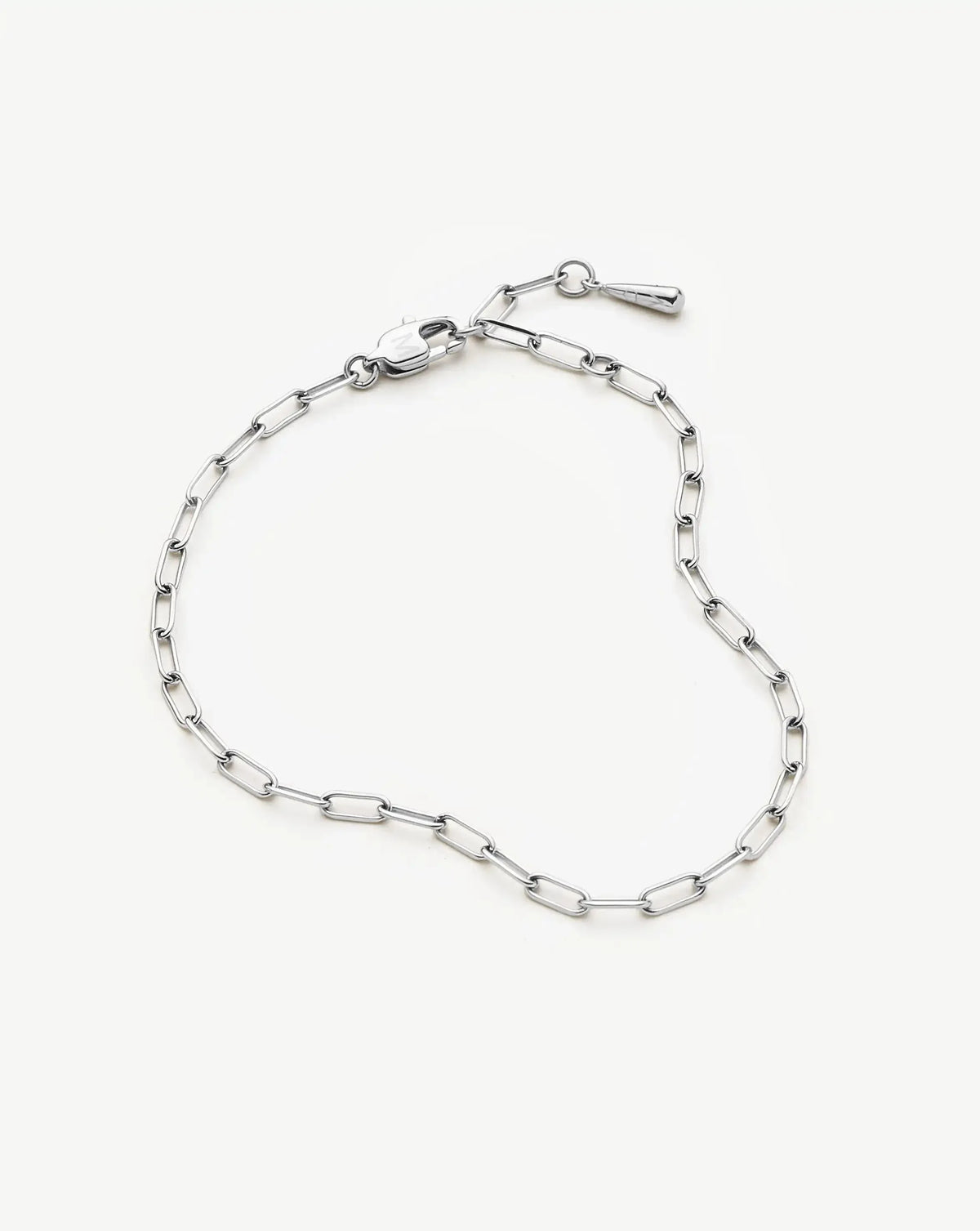 Mini Paperclip Chain Bracelet | Platinum Plated