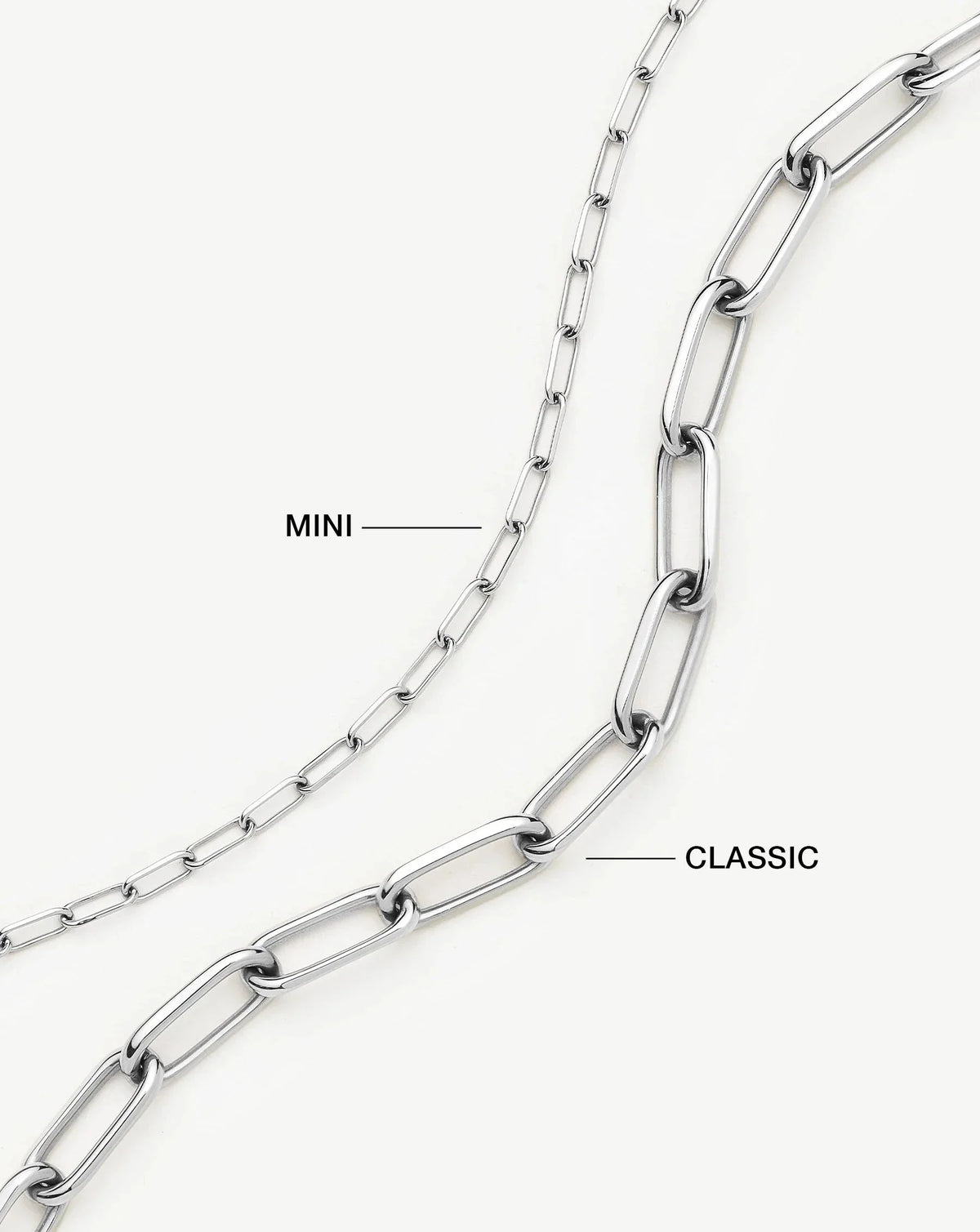 Mini Paperclip Chain Bracelet | Platinum Plated