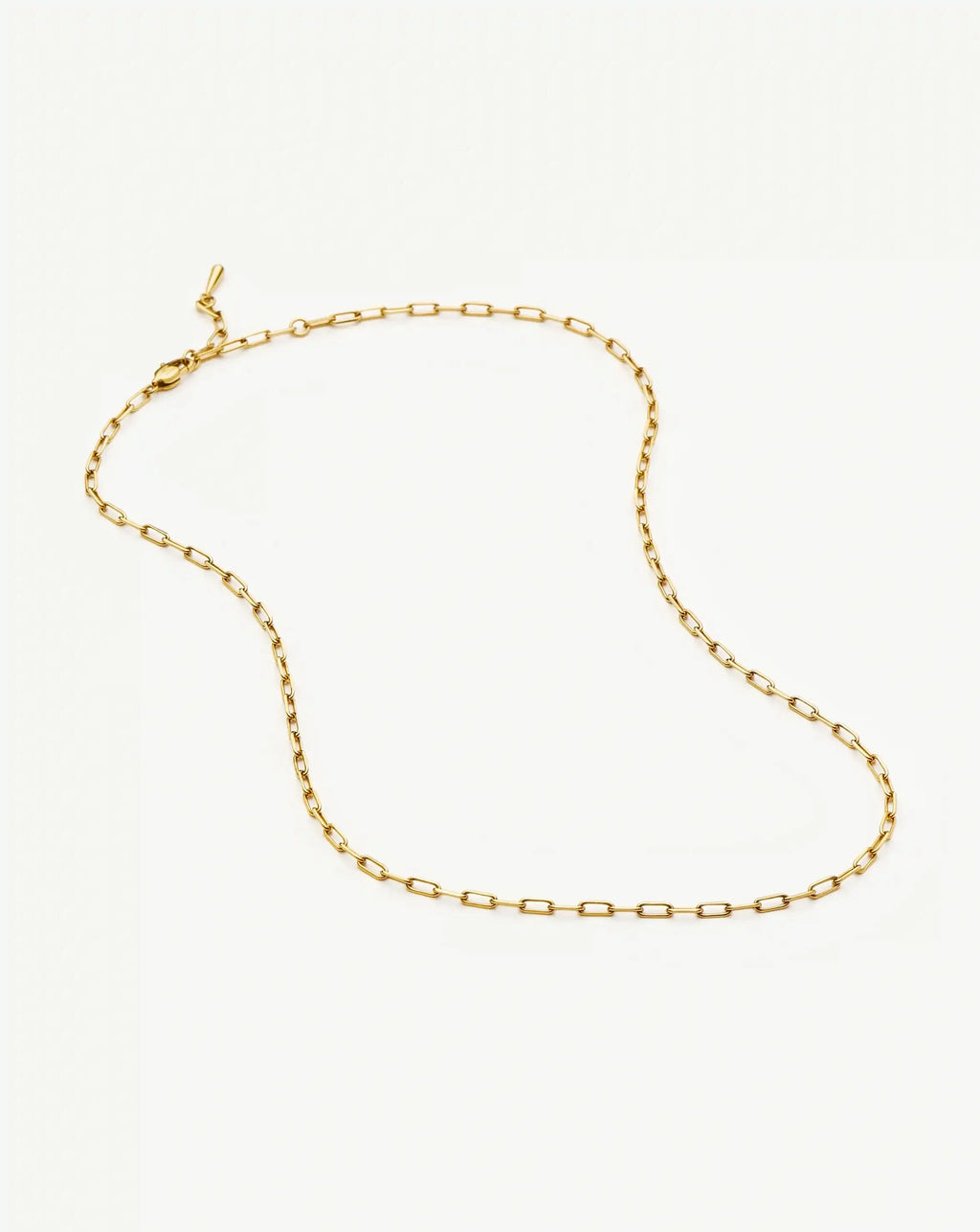 Mini Paperclip Chain Necklace | 18ct Gold Plated